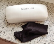 CALVIN KLEIN etui okulary {nowy} biały classic