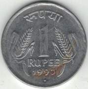 Indie 1 rupia 1997 N - 25 mm - Noida