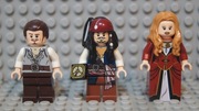 Lego figurki Piraci z Karaibów Jack Sparrow Will Turner Elizabeth Swann