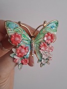 Cudna broszka motyl w stylu vintage