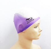 JAGUAR Czepek kąpielowy silikonowy fioletowo-biały Nr 5218 ZESTAW=3 sztuki