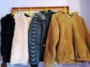 Kurtki zimowe dziewczęce i kamizelki miś roz 152