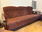 Rozkładana kanapa PRL / vintage + możliwość dokupienia 2 foteli