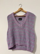 Sweterek kamizelka z dekoltem V 100% bawełna M L