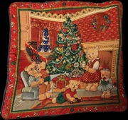 Pikowana poszewka na poduszkę IKEA Christmas Teddy Bear