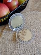 Małe podwójne-składane  lusterko do torebki, srebrne 