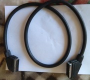 Kabel tv scart-scart 100 cm 2x męski wtyczka czarny