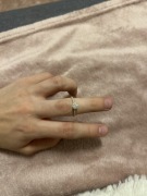 Pierścionek zaręczynowy 0,54 ct diament VVS2 F + certyfikat, złoto 14k