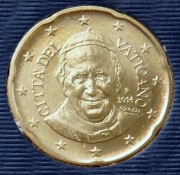 WATYKAN  2014 20 CENTÓW UNC !!!!!!!!!!