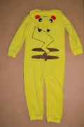 37^ Pokemon Pikachu pluszowy strój przebranie piżama 5/6 Lat_ 110/116 cm