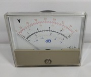 Woltomierz decybelomierz analogowy panelowy PRL miernik wskaźnik