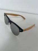 Okulary przeciwsłoneczne UV 400, drewniane zauszniki, rękodzieło