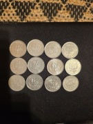 Zestaw 12 moneta 1 zł.1974-1978,1982-1988.