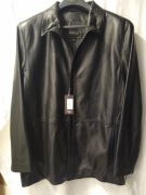 Kurtka skórzana męska czarna Ochnik xl