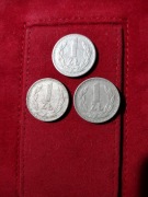 Zestaw monet bez znaku mennicy 19 sztuk: 1zł 1975-1976, 50,5,1gr gratis ban