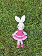 lalka królik w sukience maskotka prezent dla dziecka przytulanka 