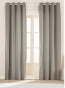 GRUBE ZACIEMNIAJĄCE SZARE ZASŁONY WELWETOWE NA PRZELOTKACH 140x260cm 2 SZT