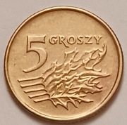 5 gr groszy 1992 r. ładna 