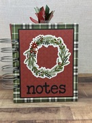 Piękny świąteczny notes na spirali ręcznie wykonany idealny na prezent.