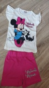 MINNIE Letni komplet dziewczęcy Bluzka Spodenki MYSZKA MINNIE 122/128/7-8
