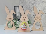 Drewniany zając na jajko , ozdoba wielkanocna 