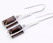 Kolczyki z topazem i diamentami