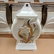 Biały Znicz znicze wkłady na grób XL unikalny design zdobiony