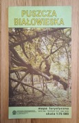 Puszcza Białowieska 1991 stara mapa turystyczna 