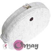 Biały organizer do Obag MOON LIGHT Plecionka struktura szary wkład OMAY