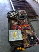 Części komputerowe płyty główne zasilacz złom elektroniczny 