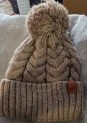 Czapka zimowa damska Wojas z pomponem beżowa