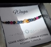 Bransoletka zodiakalna Waga Kamienie naturalne 