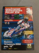 Program Żużel Polonia Bydgoszcz - Częstochowa 2002