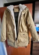 Kurtka męska parka z futerkiem beżowa Recea - rozmiar L