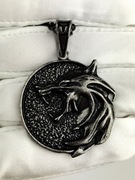 NOWY Naszyjnik męski wiedźmin wilk witcher wisiorek swagg chain drill ice