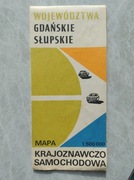 Mapa PRL 1984 Województwo Gdańskie i Słupskie Ozdoba Vintage na Ścianę DIY 