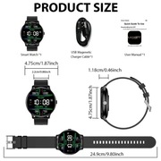 Smartwatch Laxasfit 1.52" HD – rozmowy, powiadomienia, sport