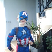 STRÓJ KAPITAN AMERYKA KOSTIUM STRÓJ NA BAL PRZEBIERAŃCÓW MASKA  rozmiar M 