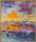 "Czekaniem i Tęsknotą" autorski obraz akrylowy z certyfikatem i sygn.