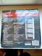 Organizer do Szafy Regał Wiszący Szary 4 Półki Verk Group