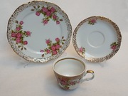 Zestaw porcelany Mitterteich (Bavaria) – filiżanka, spodek, talerzyk