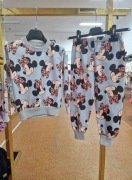 Nowy szary komplet dres Myszka Minnie zestaw bluza + spodnie dresowe r. 98