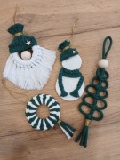 Ozdoby choinkowe makrama box świąteczny