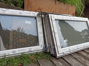 okno nowe 81x144 i 81x84 aluplast mahoń białe  
