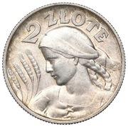 174. 2 złote Żniwiarka 1925 z kropką Londyn Stan 1-