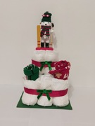 Tort z pieluszek prezent na Mikolajki lub Boże Narodzenie dla chłopca 