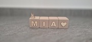 Personalizacja imię dziecka Mia nowe 4szt drewniane klocki