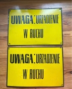 Tabliczka informacyjna PRL