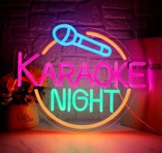 Neon LED szyld KARAOKE NIGHT bar impreza party przyjęcie 