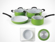 Zestaw garnków nieprzywierających z domieszką ceramiczną Edenberg zielone